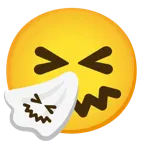 sneezing face + sneezing face
