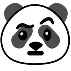 faccina con sopracciglia alzate + panda