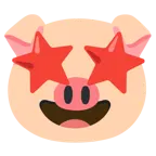 star-struck + pig face