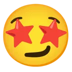 star-struck + smirking face
