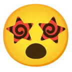 star-struck + face with crossed-out eyes
