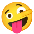 faccina impazzita + faccina bugiarda