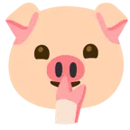 faccina che zittisce + muso di maiale