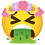 faccina che vomita + tulipano