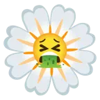 faccina che vomita + fiore