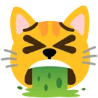 faccina che vomita + muso di gatto