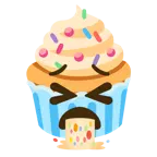 faccina che vomita + cupcake