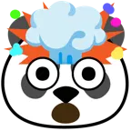 testa che esplode + panda