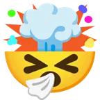 testa che esplode + faccina che starnutisce