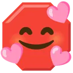 smiling face with hearts + stop sign