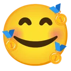 smiling face with hearts + 1st place medal