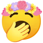 faccina che sbadiglia + tulipano