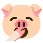 faccina che sbadiglia + muso di maiale