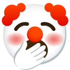 faccina che sbadiglia + faccina pagliaccio