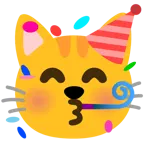 partying face + cat face