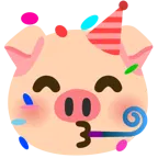 partying face + pig face