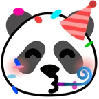 partying face + panda