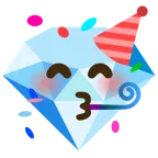 partying face + gem stone