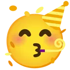 partying face + yellow heart
