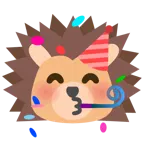 partying face + hedgehog