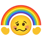 faccina stordita + arcobaleno