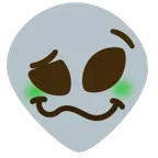 faccina stordita + alieno