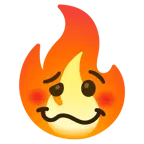 faccina stordita + fuoco