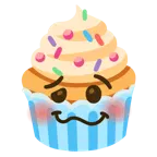 faccina stordita + cupcake