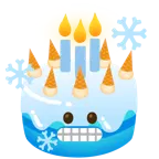 faccina congelata + torta di compleanno