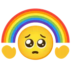 faccina supplichevole + arcobaleno
