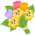 faccina supplichevole + mazzo di fiori