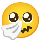 faccina supplichevole + faccina che starnutisce