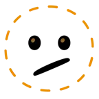 faccina perplessa + faccina tratteggiata