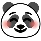 smiling face + panda