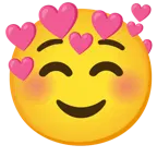smiling face + heart with arrow