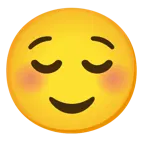 smiling face + relieved face