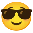 smiling face + smiling face with sunglasses