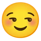 smiling face + unamused face