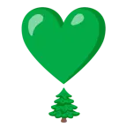 punto esclamativo a cuore + albero sempreverde