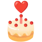 punto esclamativo a cuore + torta di compleanno