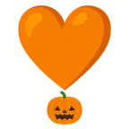 punto esclamativo a cuore + zucca di Halloween