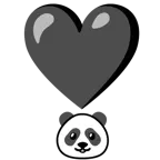 punto esclamativo a cuore + panda
