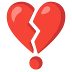 punto esclamativo a cuore + cuore infranto