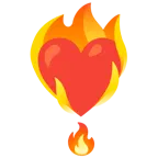 punto esclamativo a cuore + fuoco