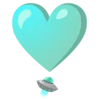 punto esclamativo a cuore + disco volante