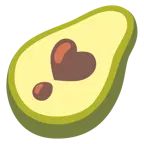 punto esclamativo a cuore + avocado
