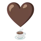 punto esclamativo a cuore + bevanda calda