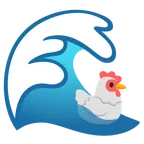 คลื่น + ไก่