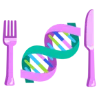 tabakla birlikte çatal ve bıçak + dna
