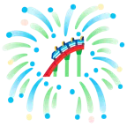 Feuerwerk + Achterbahn